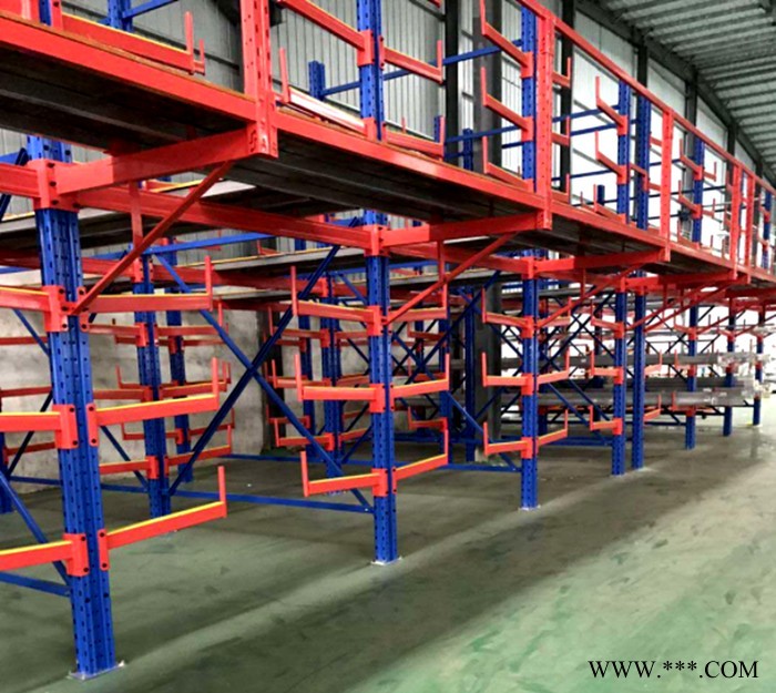 南京倍库 铝型材悬臂货架 仓库库房重型高位多层铝型材专用存储存放货架 门窗行业铝型材架 门窗厂铝材货架定做图2