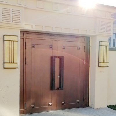 厂家定制铝板雕刻祥云大拉手别墅仿古铜拉手铜艺大门**雕刻豪华红古铜铝板拉手