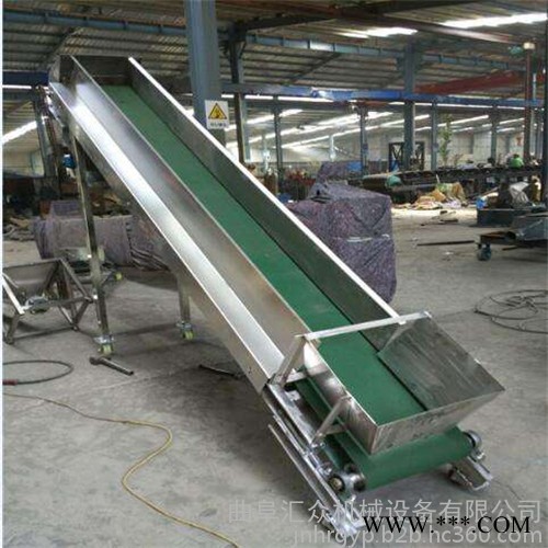 PVC带裙边皮带输送机 铝型材框架食品带输送机图3