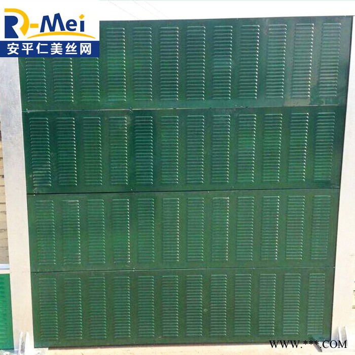 铝板公路声屏障 现货小区隔音板百叶孔 高速隔音屏障 施工安装图3