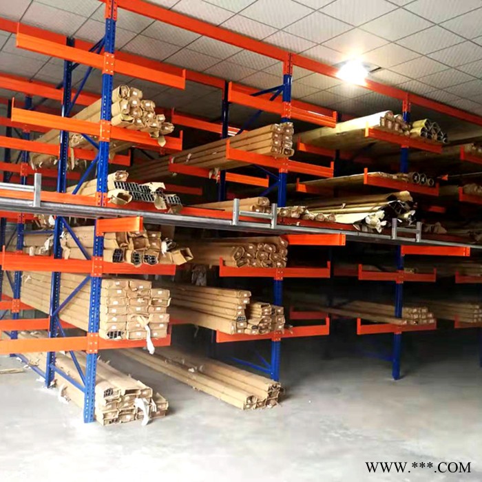 南京倍库 铝材存储货架 门窗厂铝型材材料专用存储货架 二层阁楼悬臂式材料定制货架图2