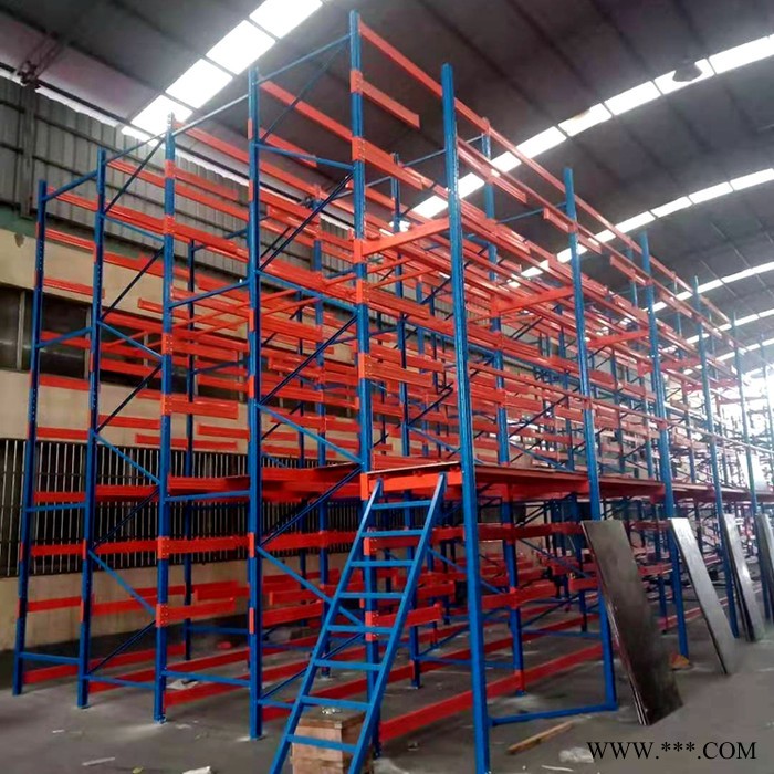 南京倍库 铝材存储货架 门窗厂铝型材材料专用存储货架 二层阁楼悬臂式材料定制货架图5