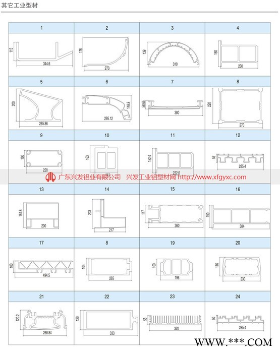 兴发铝材 批发工业铝型材国标图2