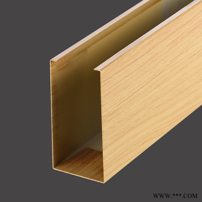 定制实用木纹铝方通天花 酒店会所造型铝板吊顶弧形方通 铝方通吊顶材料图7