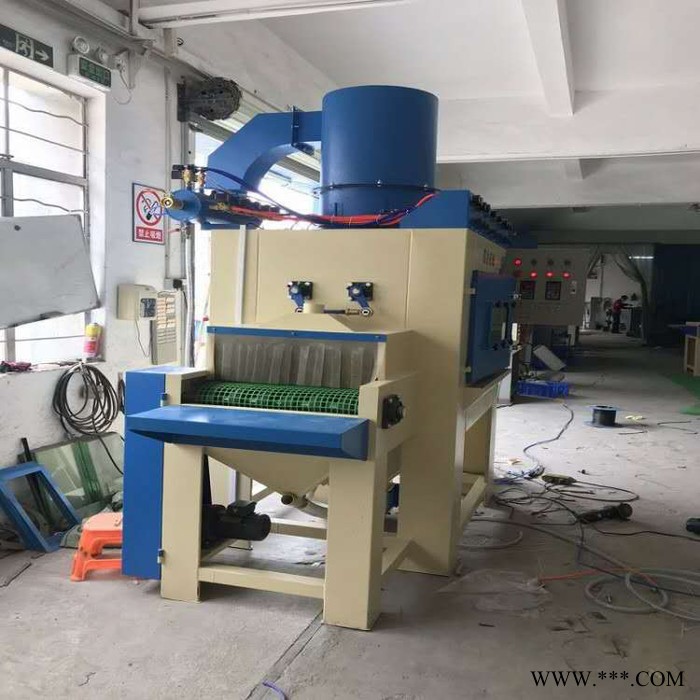 **铝型材自动喷砂机 自动通过式喷沙机 铝合金输送式喷砂机图2