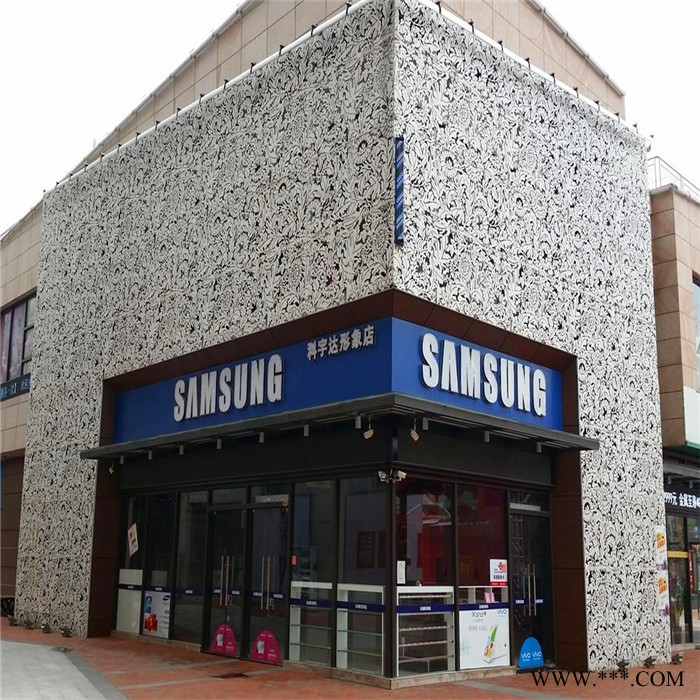 厂家加工定制铝合金板镂空雕花铝单板吊顶 户外门头广告招牌镂空雕花铝板幕墙 2mm厚外墙人像山水画图冲孔雕花镂空铝单板天花图3