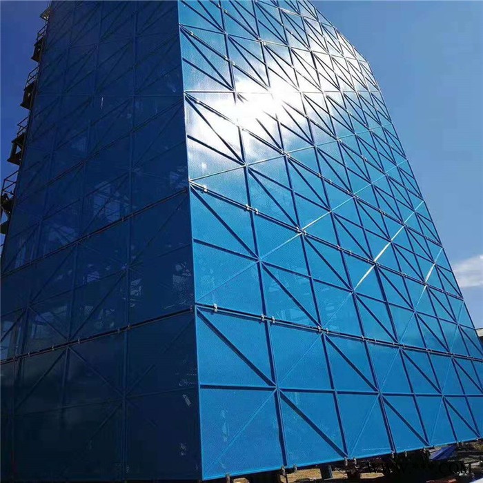 【润光丝网】喷塑爬架网 铝板冲孔网 建筑外围防护爬架网图4