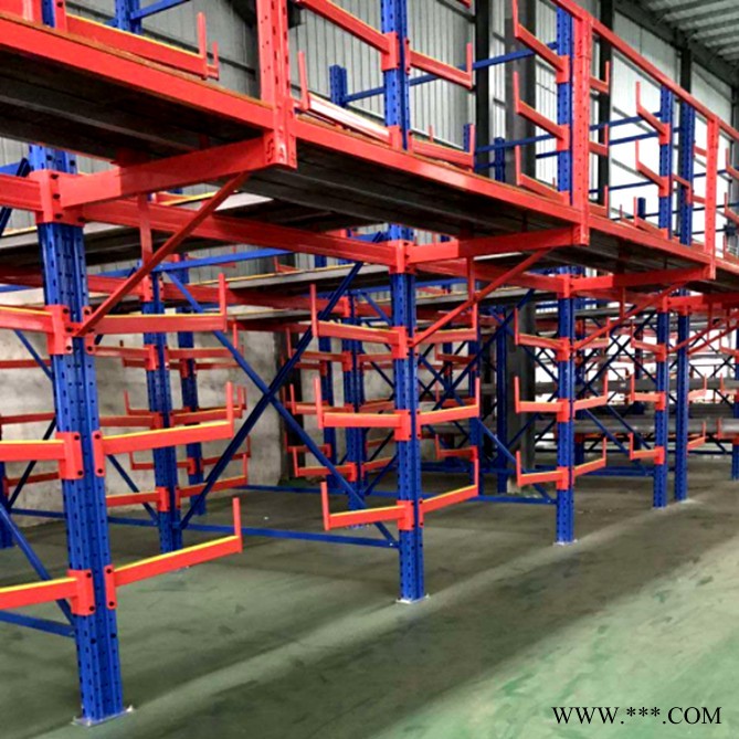 铝材货架 铝型材料架 门窗厂仓库库房二层悬臂阁楼货架 断桥铝材料专用存储架子图4