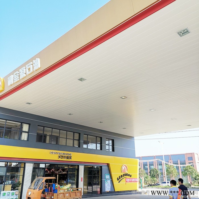 粤艺佰加油站吊顶300宽铝条扣板，S型防风收费站吊顶条形铝板，规格定制**图5