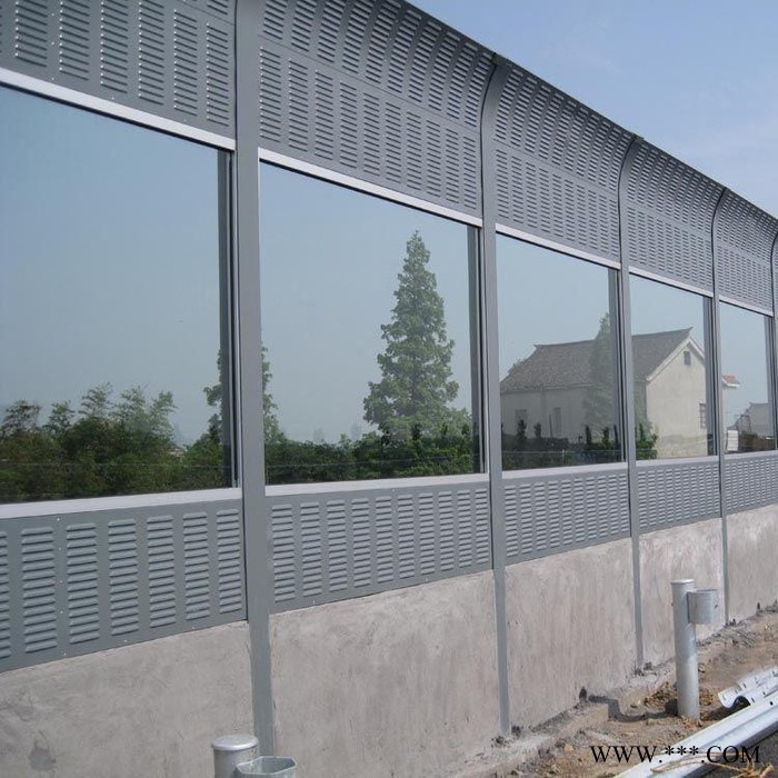 百瑞 量大从优 高速公路金属百叶孔声屏障 景观台隔音屏障 墙铝板吸音图4
