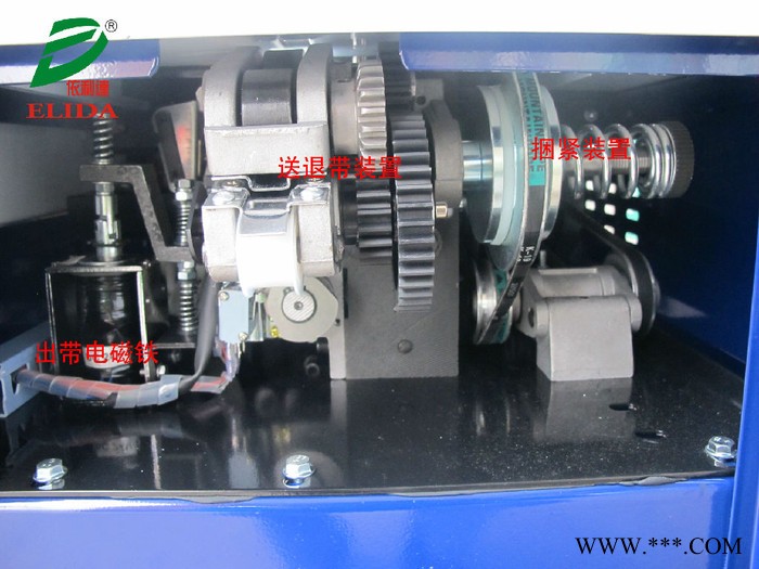 依利达半自动打包机高台式陶瓷捆扎机PP胶带捆包机包裹印字带打捆机生产设备图5