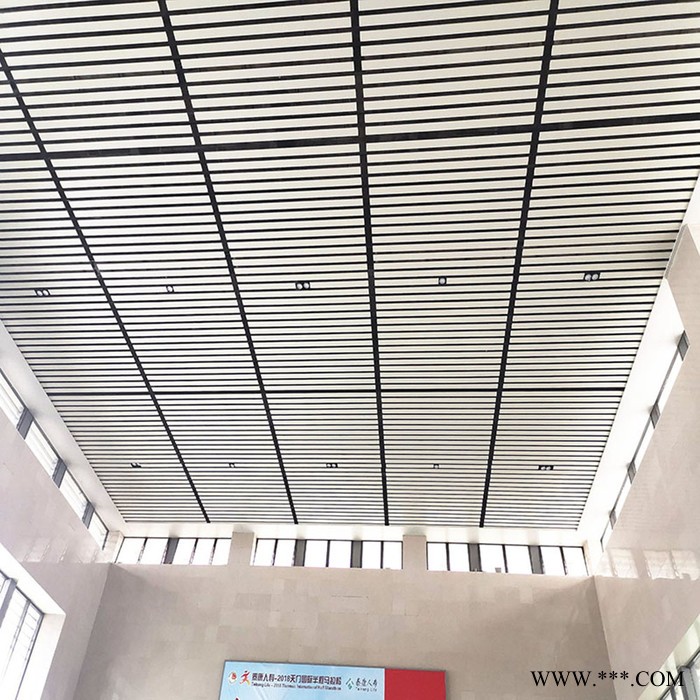 粤艺佰150宽铝条形扣板售票厅吊顶，高铁站台吊顶200宽条形铝板天花定制图7