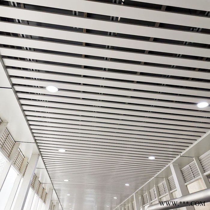 粤艺佰150宽铝条形扣板售票厅吊顶，高铁站台吊顶200宽条形铝板天花定制图3