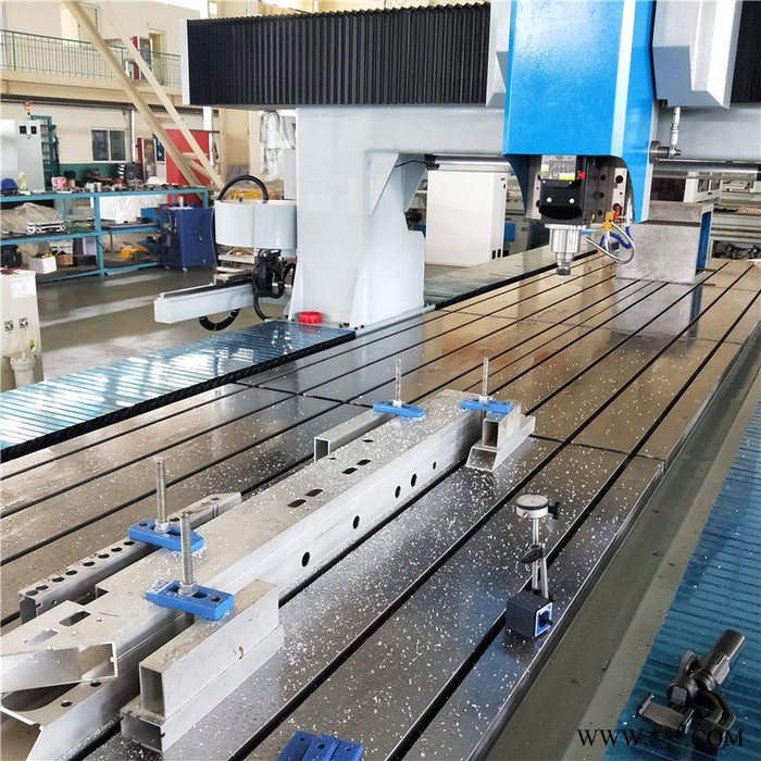 明美数控 供应铝幕墙高速四轴数控加工中心铝幕墙高速双工作台数控加工中心铝型材龙门四轴加工中心圆盘换刀数控加工中心图2