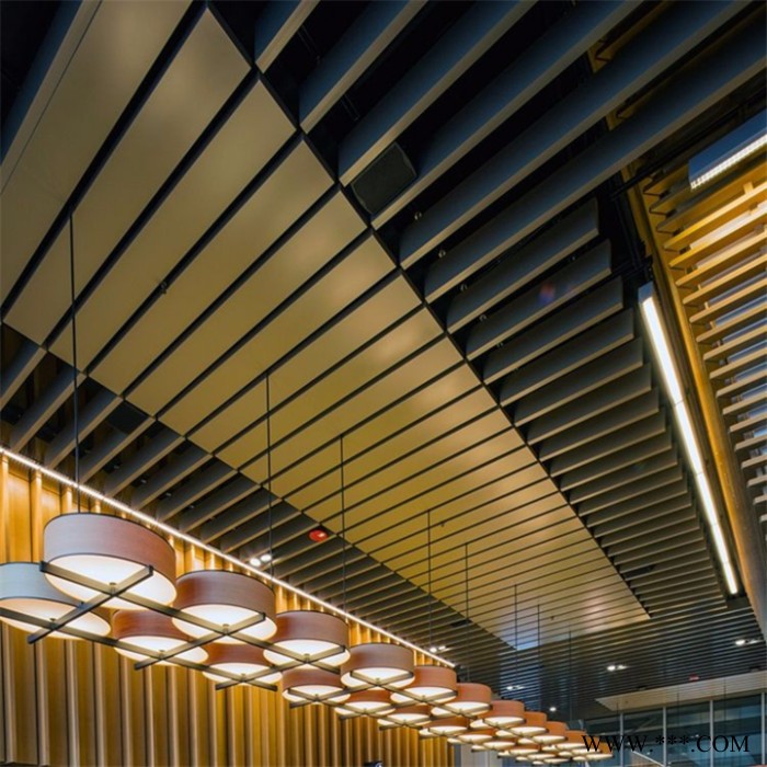 【广州豪顶】造型铝方通吊顶U型木纹铝方通 室内铝型材吊顶材料造型铝方通图7