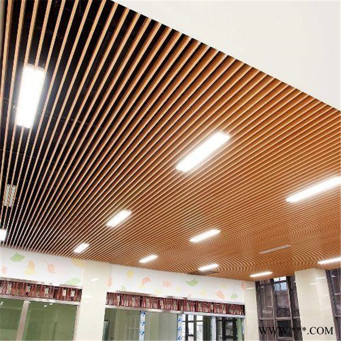【广州豪顶】造型铝方通吊顶U型木纹铝方通 室内铝型材吊顶材料造型铝方通图4