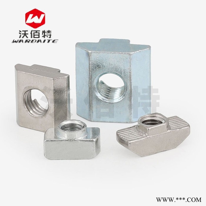 20/30/40/45型铝型材专用欧标T型螺母 块国标M3M4M5M6M8滑块船形图5