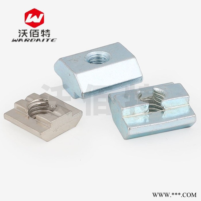 20/30/40/45型铝型材专用欧标T型螺母 块国标M3M4M5M6M8滑块船形图3