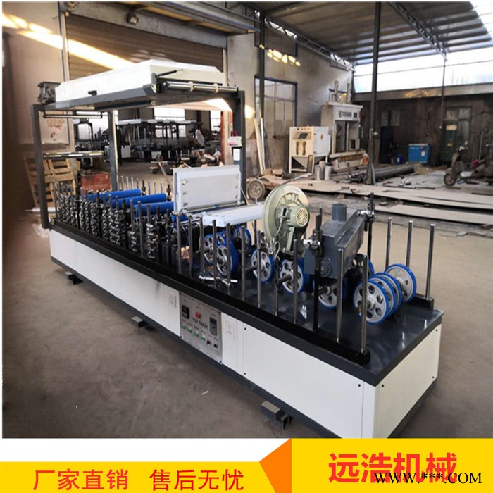 远浩 650集成墙板包覆机 热胶木皮包覆机 铝型材线条包覆机图6