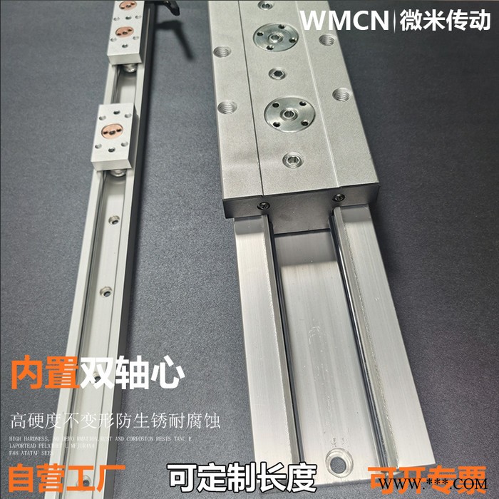 微米传动 内置双轴心SGR直线导轨滑块B机械工业静音高速轨道铝型材15方滑轨图5
