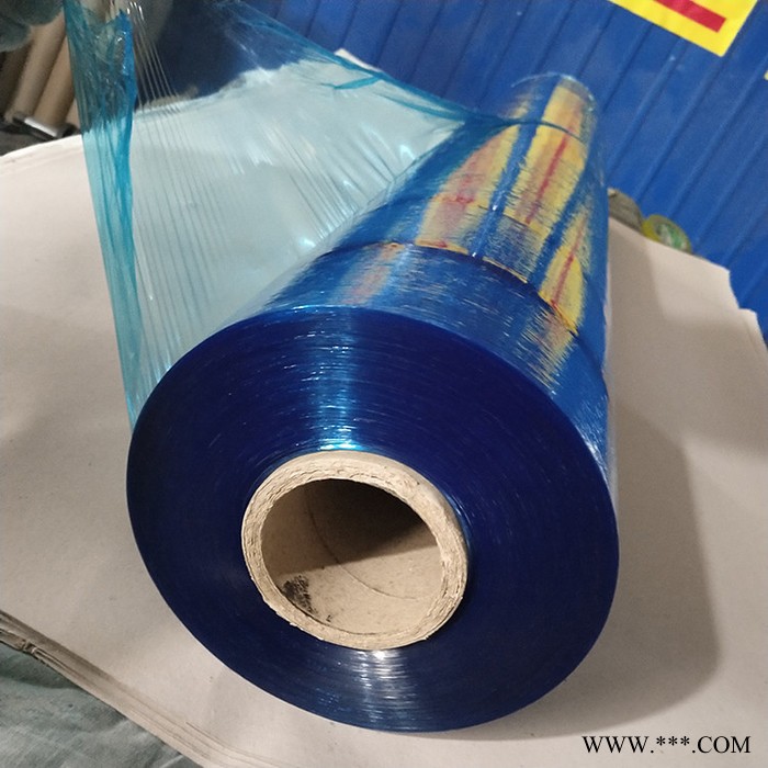 叶丰 缠绕膜 蓝色缠绕膜铝材打包膜 PVC包装膜价格铝板保护膜保 塑料包装膜生产厂家 蓝色透明缠绕膜PVC