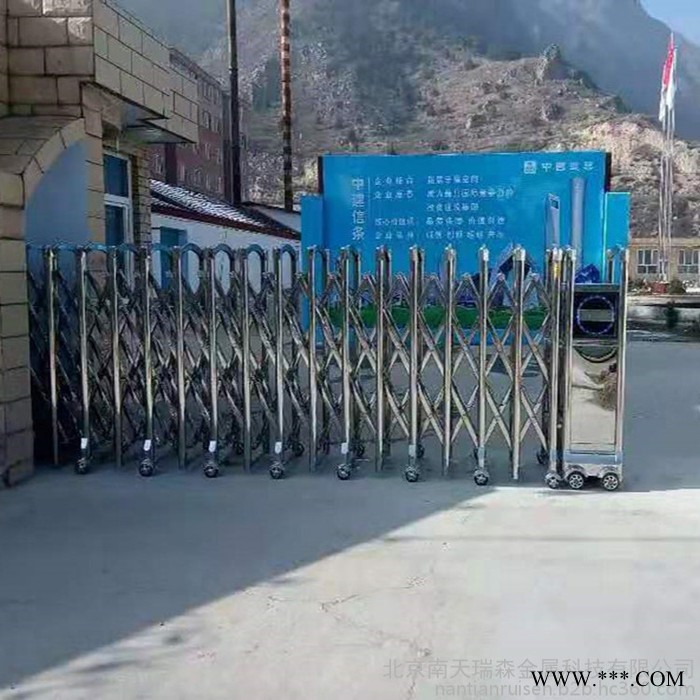 南天瑞森工厂电动门厂家 供应 自动电动门 铝型材伸缩门 不锈钢伸缩门 安装维修图3