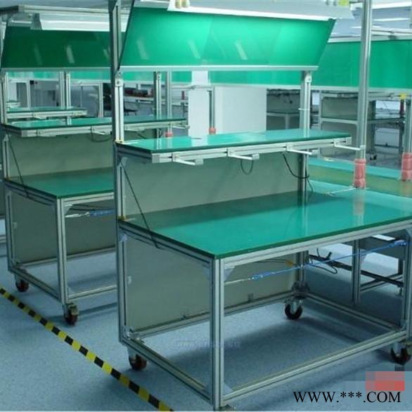 庭轩 防静电操作台 铝型材组装防静电工作台桌子 防静电工作台 铝型材组装 实力厂家直供图5