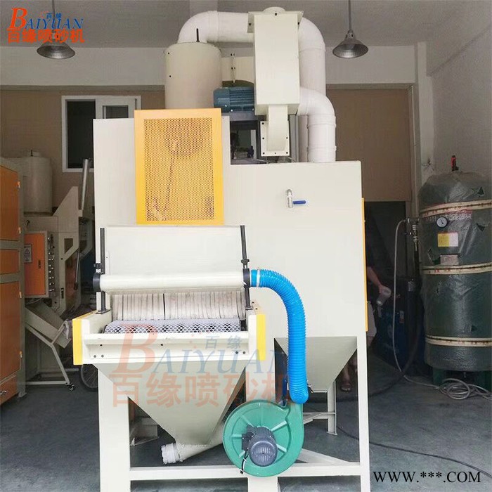 温州百缘平面输送式自动喷砂机乐清BY2460-6A小型通过式喷砂机 瑞安铝型材自动喷沙设备图7