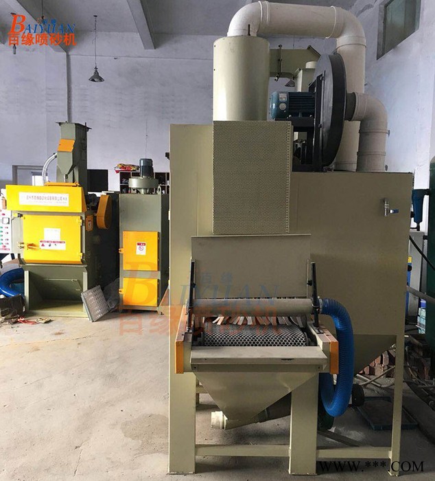 温州百缘平面输送式自动喷砂机乐清BY2460-6A小型通过式喷砂机 瑞安铝型材自动喷沙设备图3