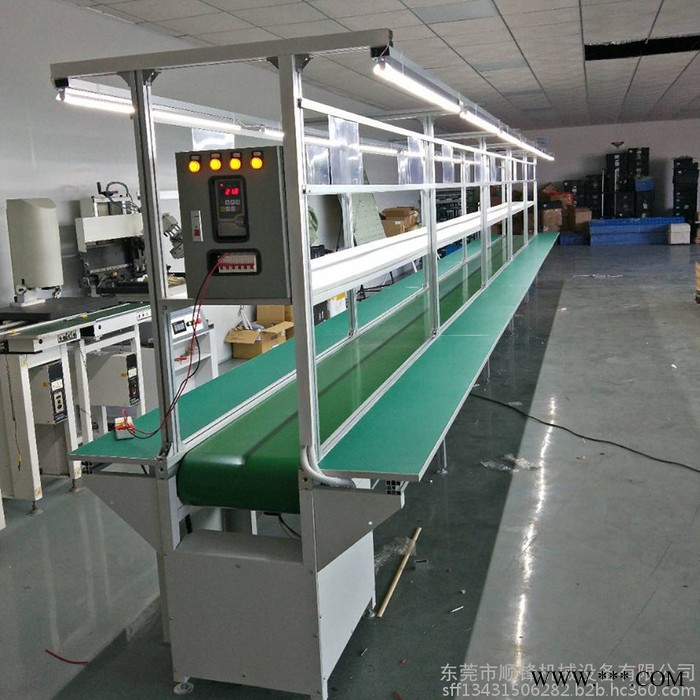 顺锋 双皮带流水线 皮带输送线 喇叭生产线 双边传送带装配线 铝型材流水线厂家图2