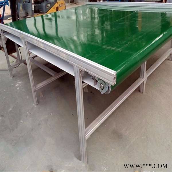汇众非标电动升降爬坡皮带输送机  铝型材移动轻型皮带上料机 不锈钢皮带输送机图3