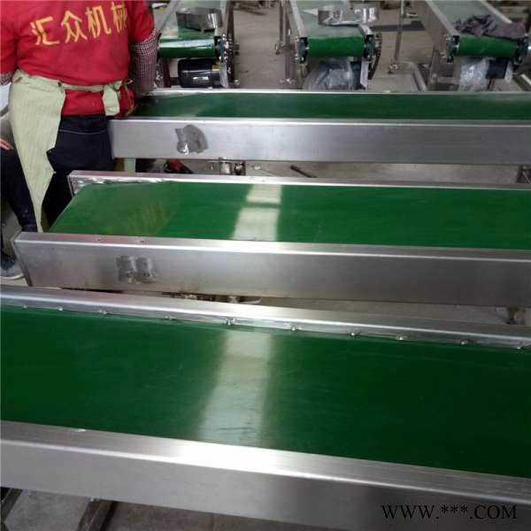 汇众非标电动升降爬坡皮带输送机  铝型材移动轻型皮带上料机 不锈钢皮带输送机图2