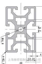 工业铝型材 铝型材工作台 直销4040型材 上海工业铝型材 铝型材图2
