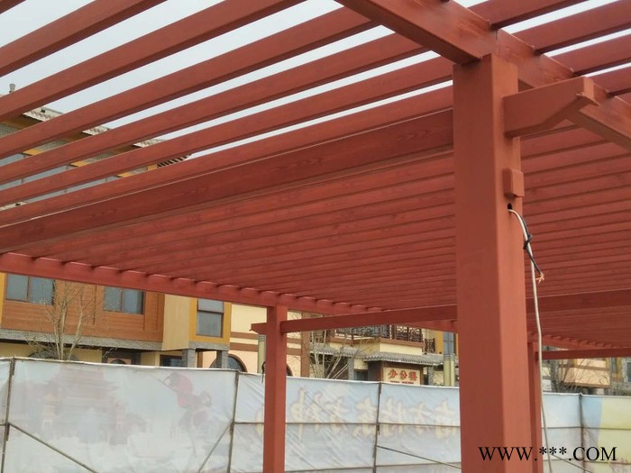 莫艺仿木纹漆施工金属木纹漆不锈钢廊架钢管凉亭圆柱铝板木纹漆全国施工木纹漆厂家图5