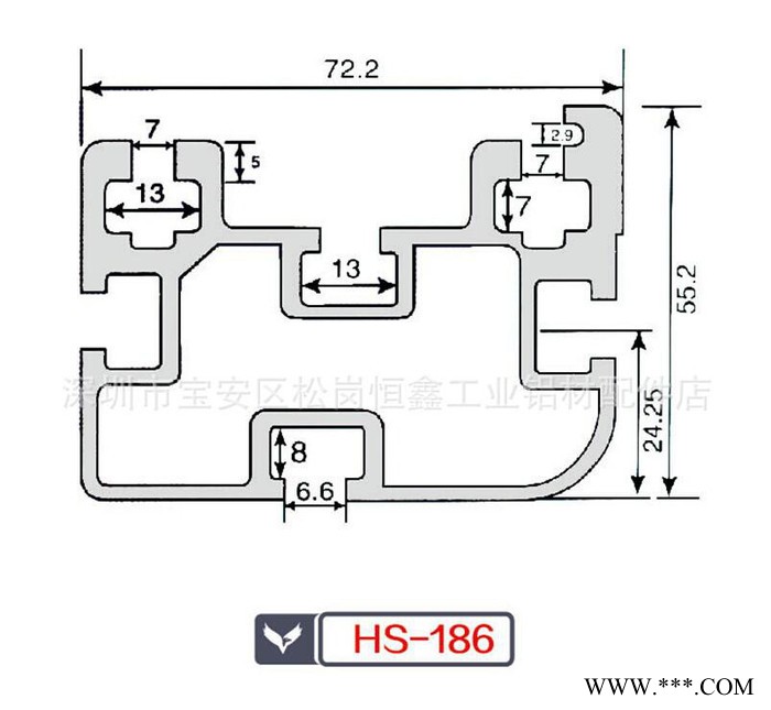 **6063国标铝型材.工业铝型材.铝型材加工图2