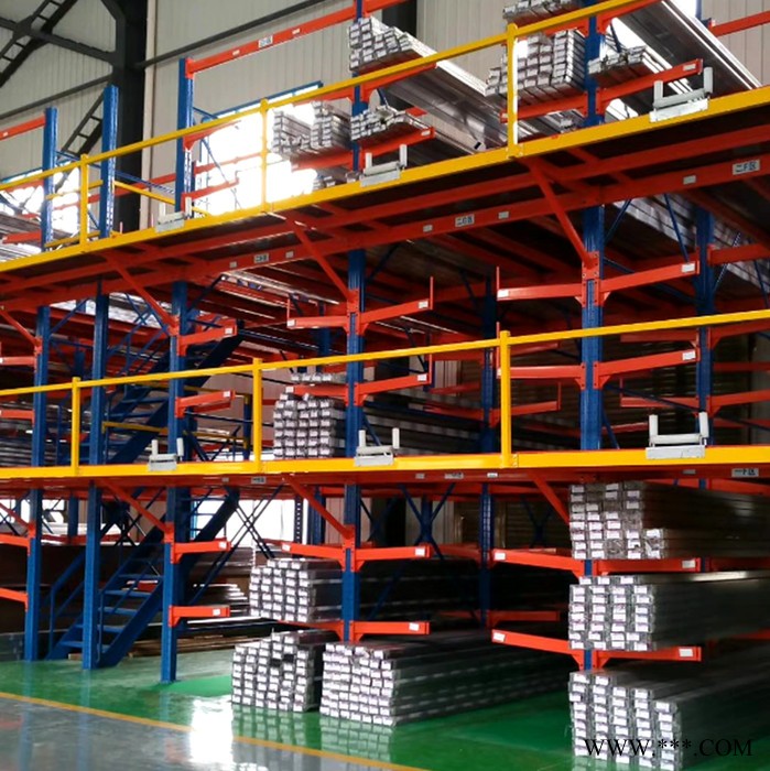 倍库仓储 铝材存放货架 门窗铝型材专用存储摆放料架 仓库库房二层悬臂阁楼式重型货架定做图5