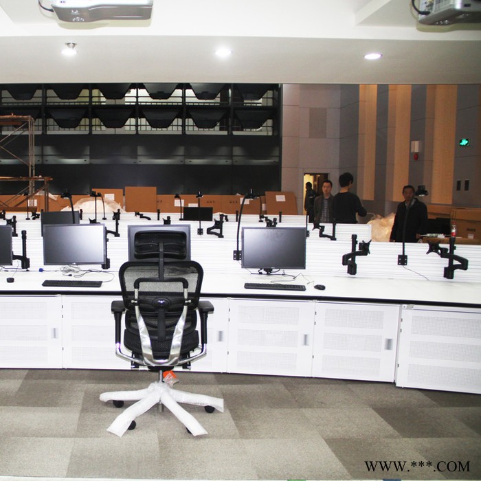 中创美 营口地铁车站监控中心控制台厂家 消防控制中心监控台定制 塔台铝型材操控台加工图2