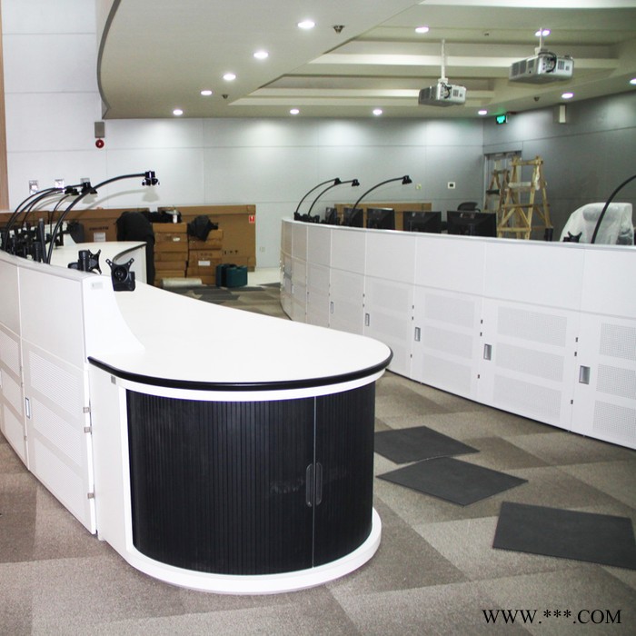 中创美 营口地铁车站监控中心控制台厂家 消防控制中心监控台定制 塔台铝型材操控台加工图3