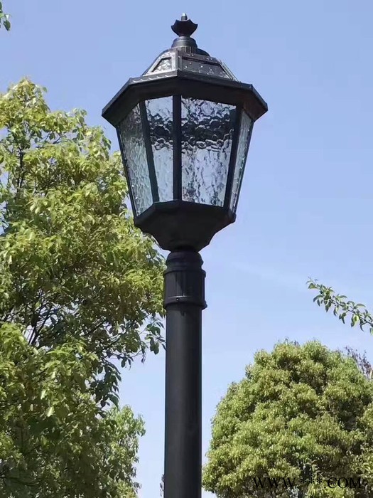 草坪景观高杆路灯头小区别墅欧式铝型材中式现代户外太阳能庭院灯图3