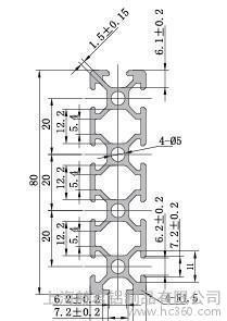 云南工业型材有现货 6063-T5工业自动化流水线欧标铝型材2080图2