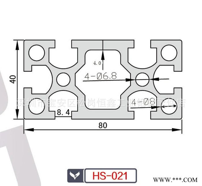 批发EF4040工业铝型材 EF铝型材 国标铝型材图2