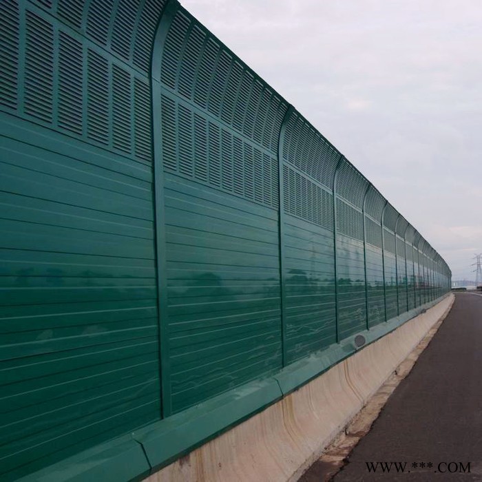 厂家供应顶部弧形降噪板 金属微孔隔音墙 铝板消音板 高速公路声屏障图3