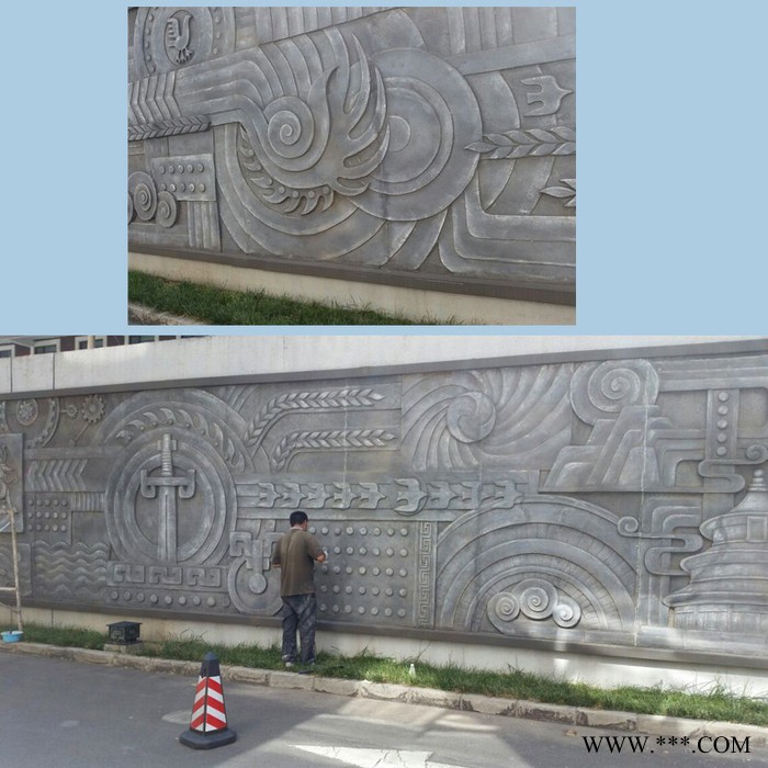 铸铜浮雕壁画纯铜万里长城浮雕壁画园林景观雕塑铝板雕花屏风室内铝板浮雕壁画制作图7