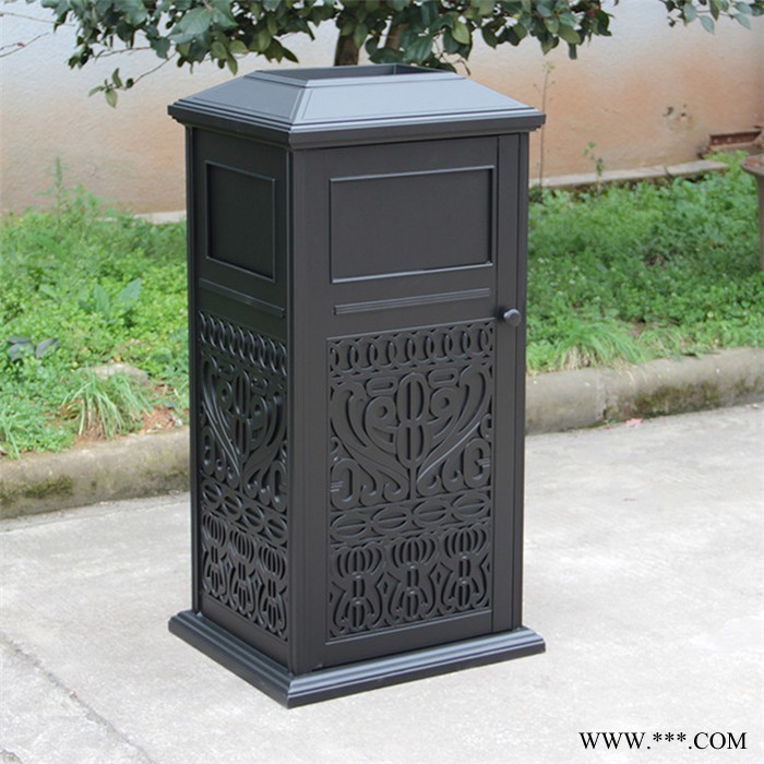 供应室内景观果壳箱写字楼铝型材垃圾桶大号环保垃圾箱工厂直销图5