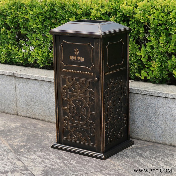 供应室内景观果壳箱写字楼铝型材垃圾桶大号环保垃圾箱工厂直销图2