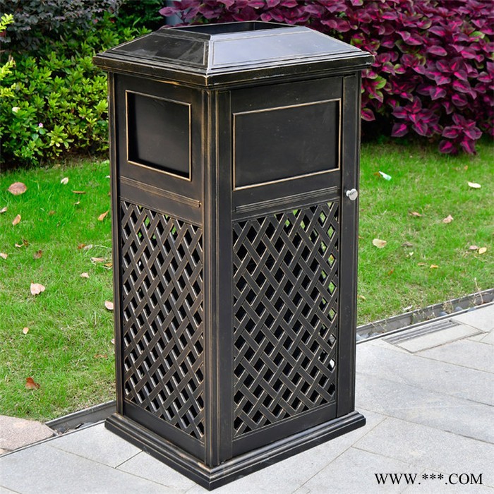 供应室内景观果壳箱写字楼铝型材垃圾桶大号环保垃圾箱工厂直销图4