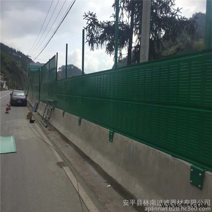 林南直销防水防潮隔音板 公路交通声屏障 消音设备百叶铝板隔音屏 定制图8