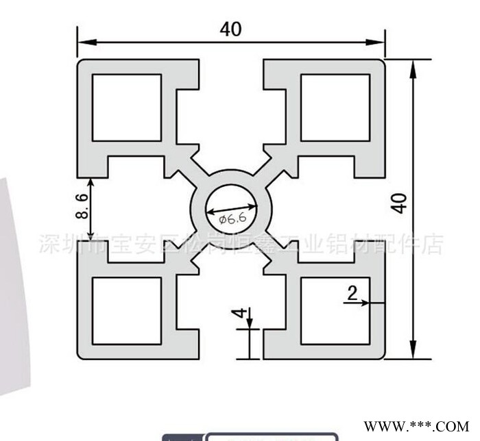 铝型材厂家.批发铝型材.4040工业铝型材图1