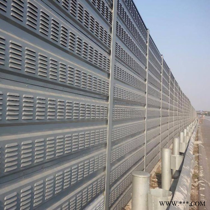 厂家供应  重庆 路边噪音护栏 公路隔音声屏障 高端声屏障  铝板隔音墙图3