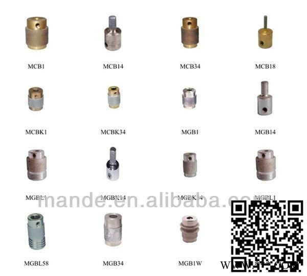曼德MGBK14金刚石工具五金配件铝型材切割机水电工具 不锈钢方管抛光机小磨轮玻璃陶瓷镀铬金刚石磨头图3